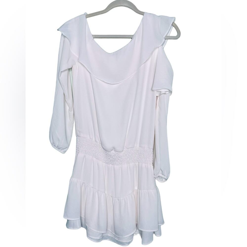 Krisa Ivory Ruffle Skirt Dress Size XS